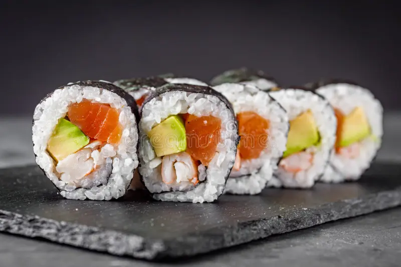 Vegetable Futomaki Roll with Pickled Daikon and Avocado