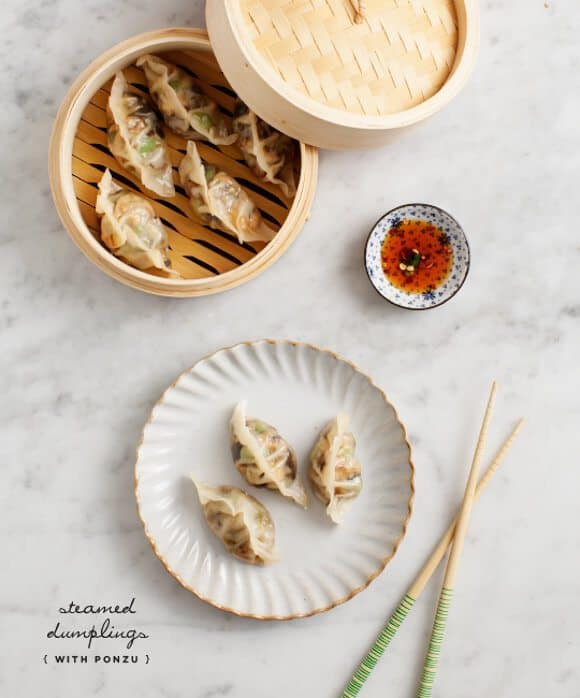 Steamed Vegetable Gyoza with Shiitake and Tofu
