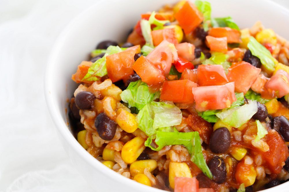 One-Pot Mexican Rice with Roasted Vegetables and Black Beans
