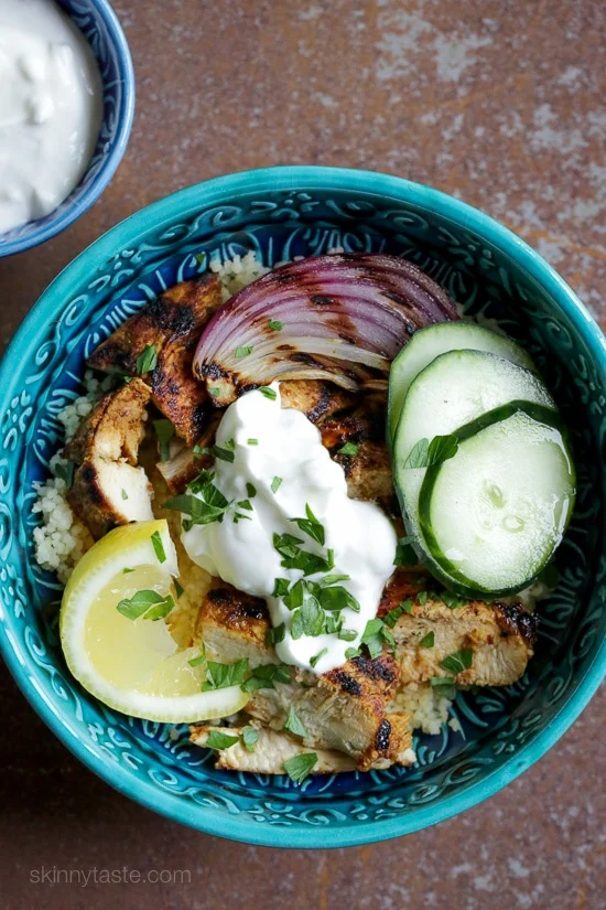 Grilled Chicken Shawarma Wraps with Garlic Yogurt Sauce