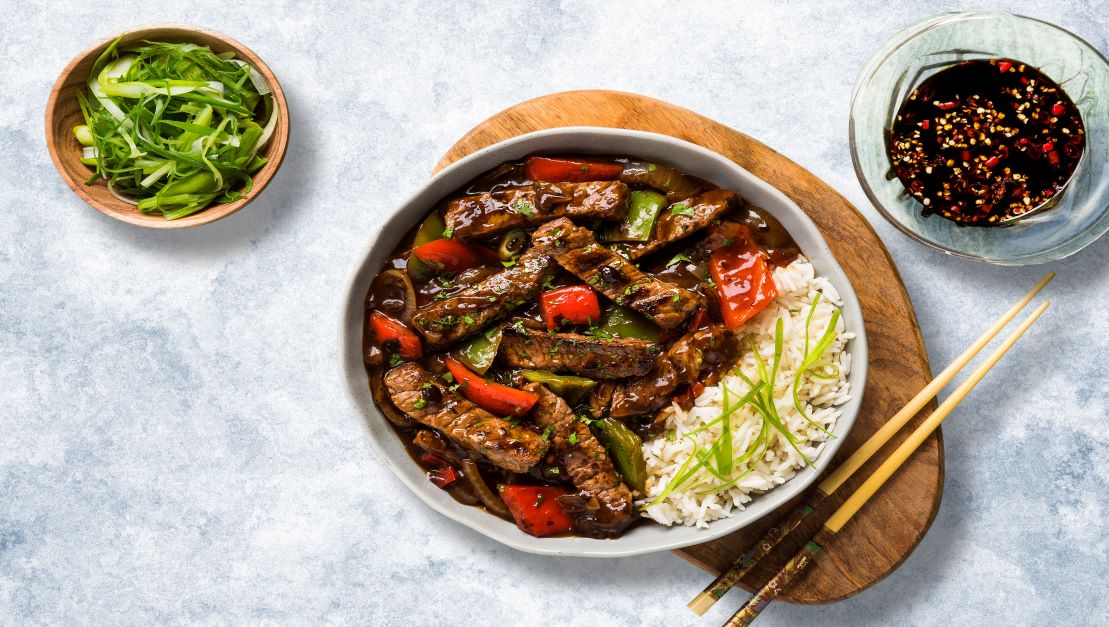 Wok-Fried Beef with Black Bean and Garlic Sauce