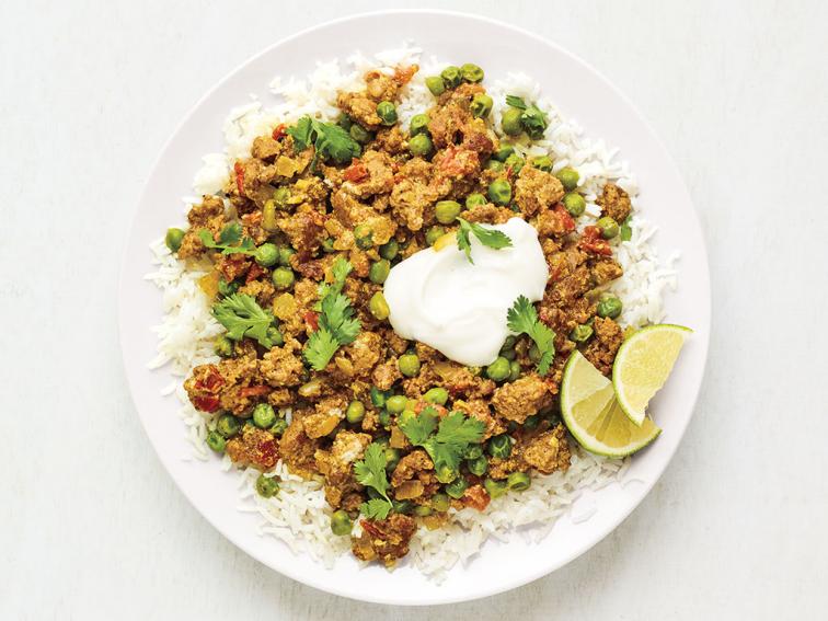 Spiced Lamb Keema with Peas and Basmati Rice