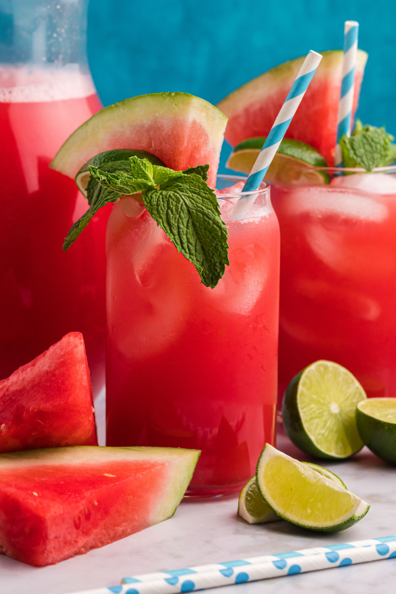 Fresh Watermelon Agua Fresca with Lime and Mint