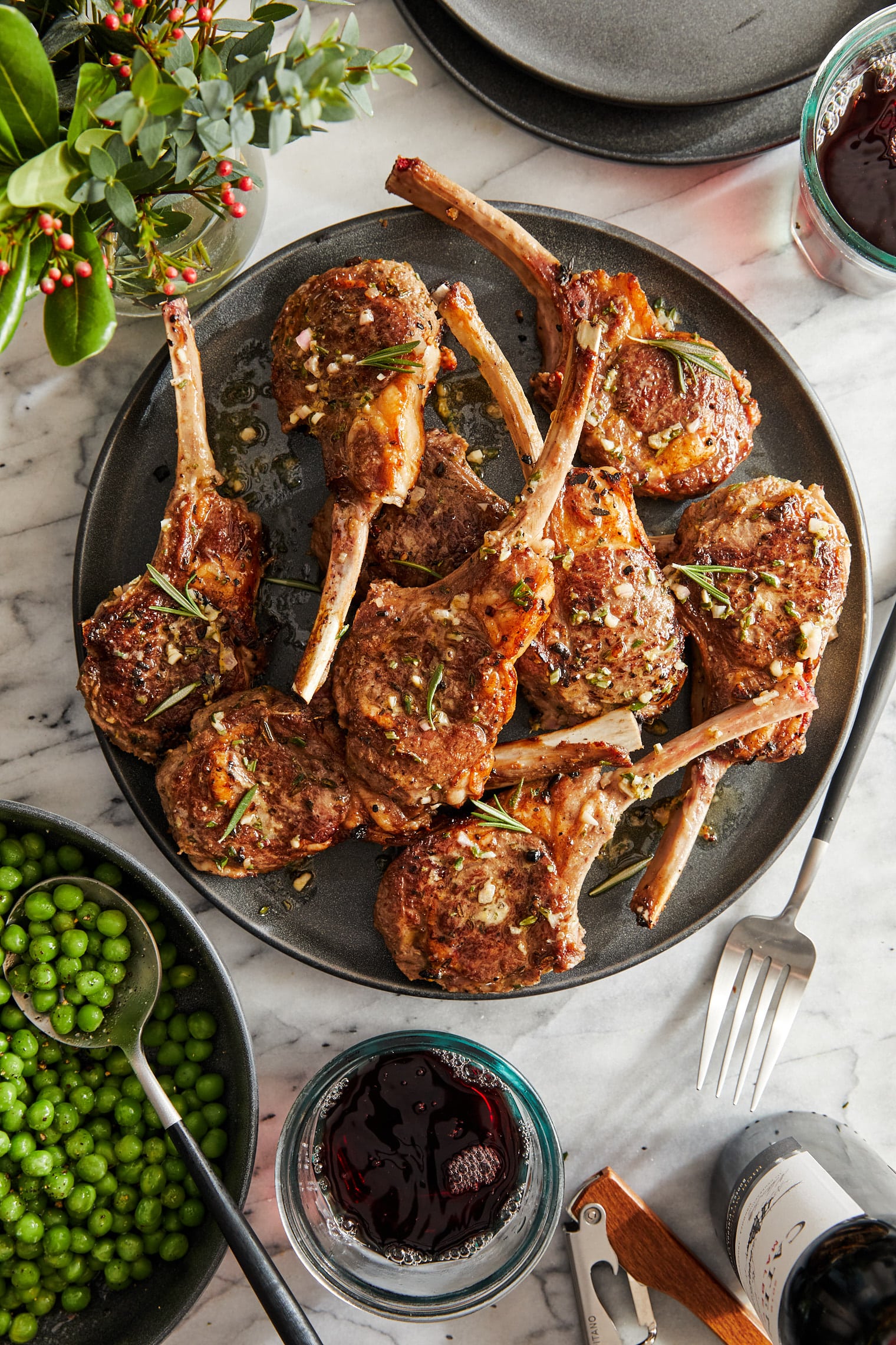 Lemon-Rosemary Roasted Lamb Chops with Garlic