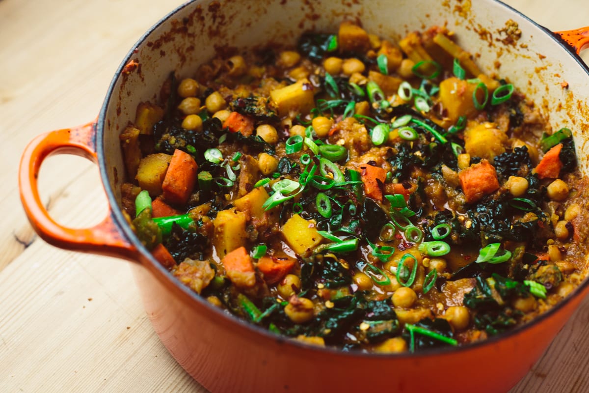 Spiced Chickpea and Carrot Curry with Coconut Milk