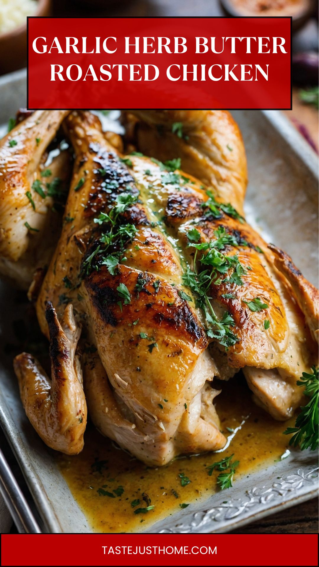 Pan-Seared Chicken with Garlic Herb Butter and Roasted Vegetables