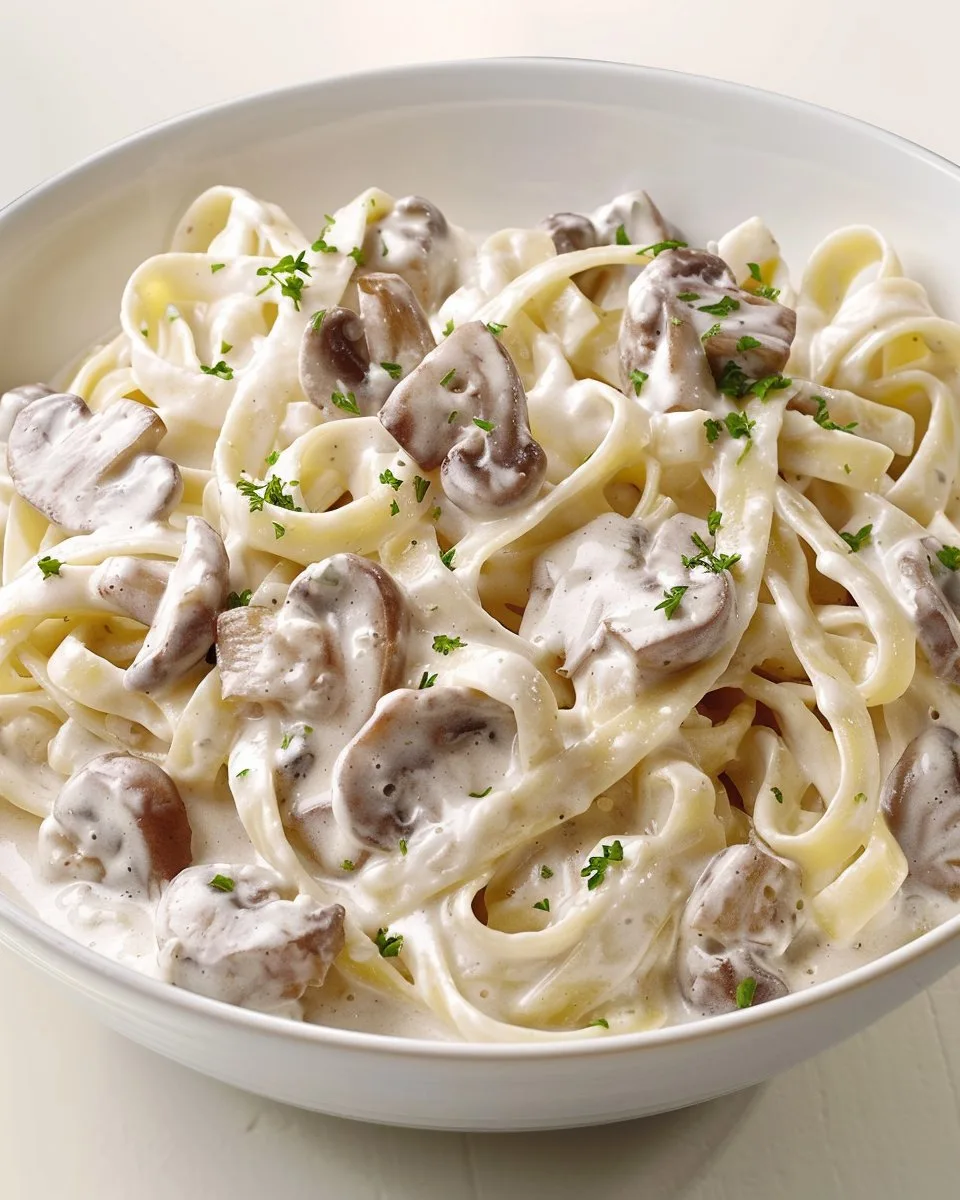 Sautéed Mushroom Tagliatelle with White Wine and Thyme
