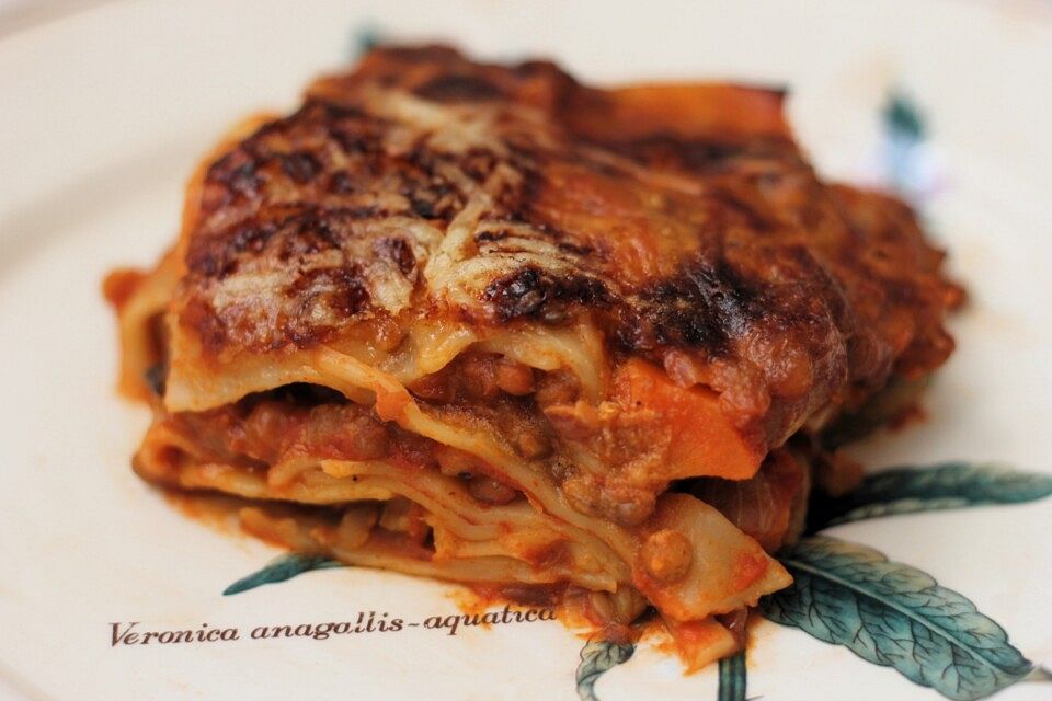 Budget Vegetarian Lasagna with Lentils