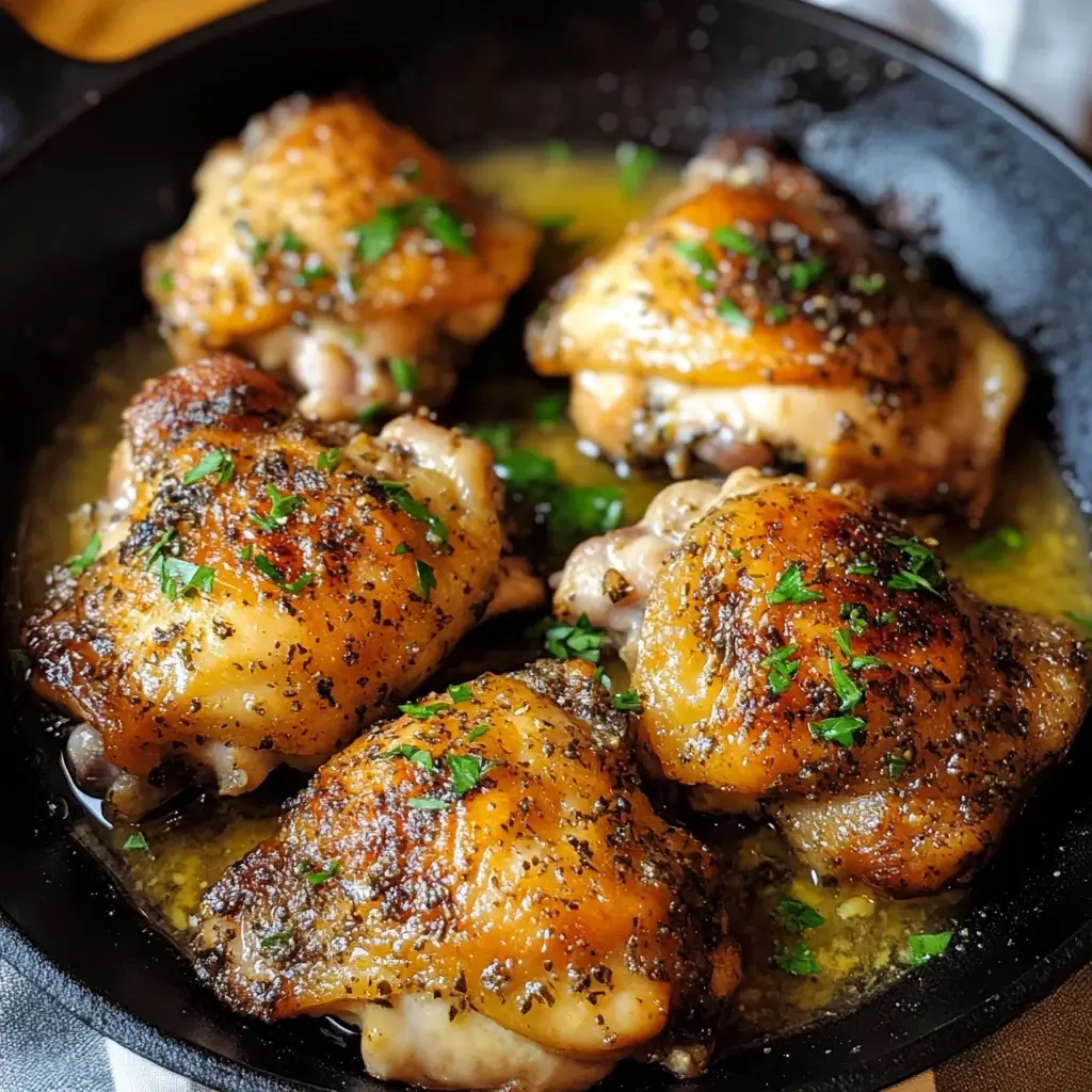 Slow-Roasted Garlic and Herb Chicken Thighs