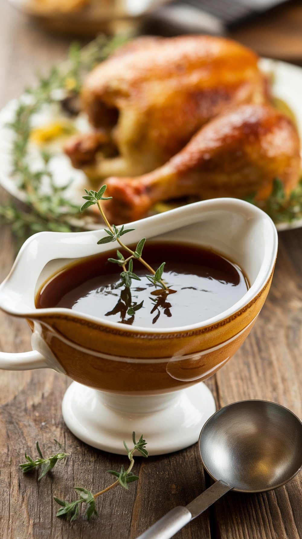 French Herb-Rubbed Roast Chicken with Pan Jus