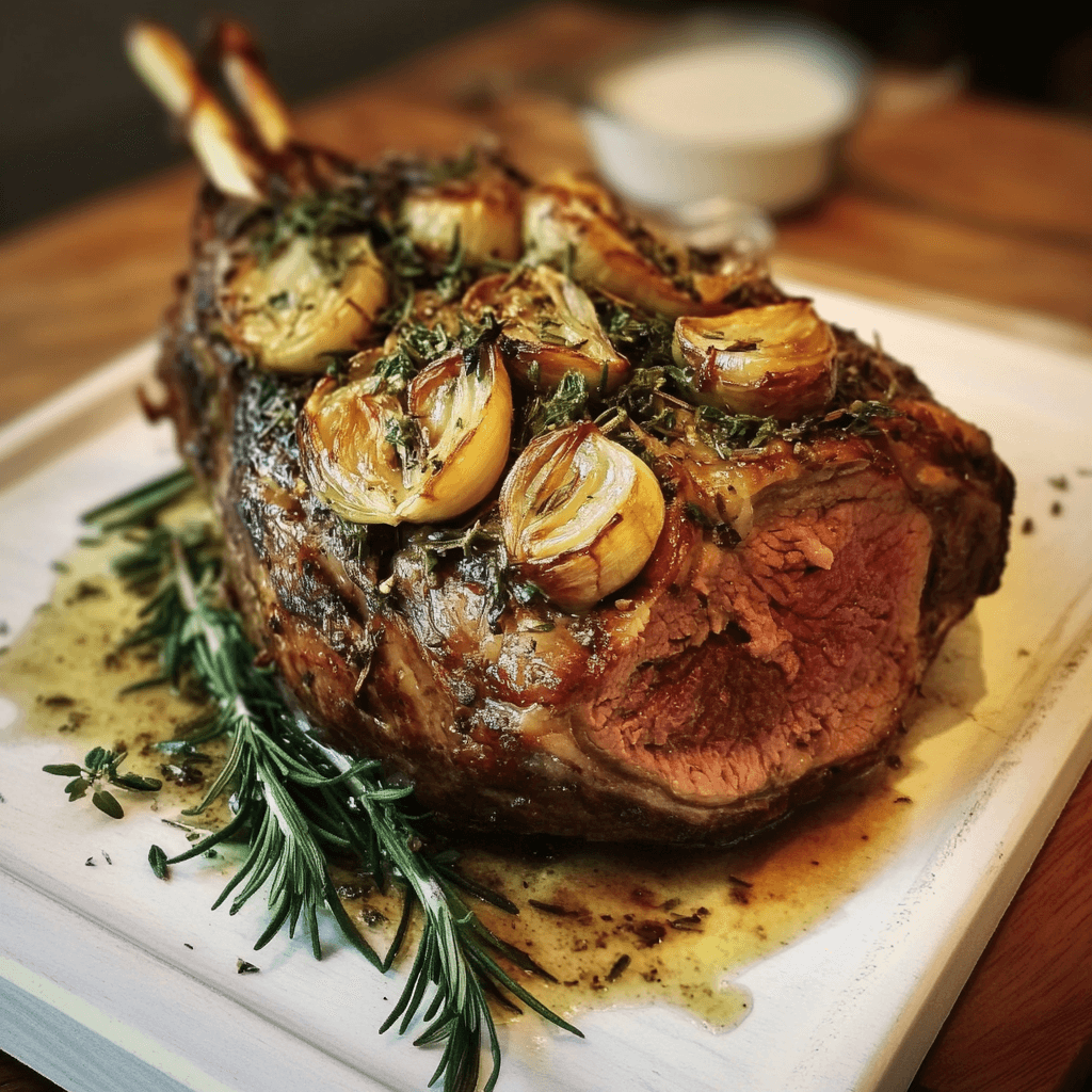 Lemon-Rosemary Roasted Leg of Lamb with Garlic