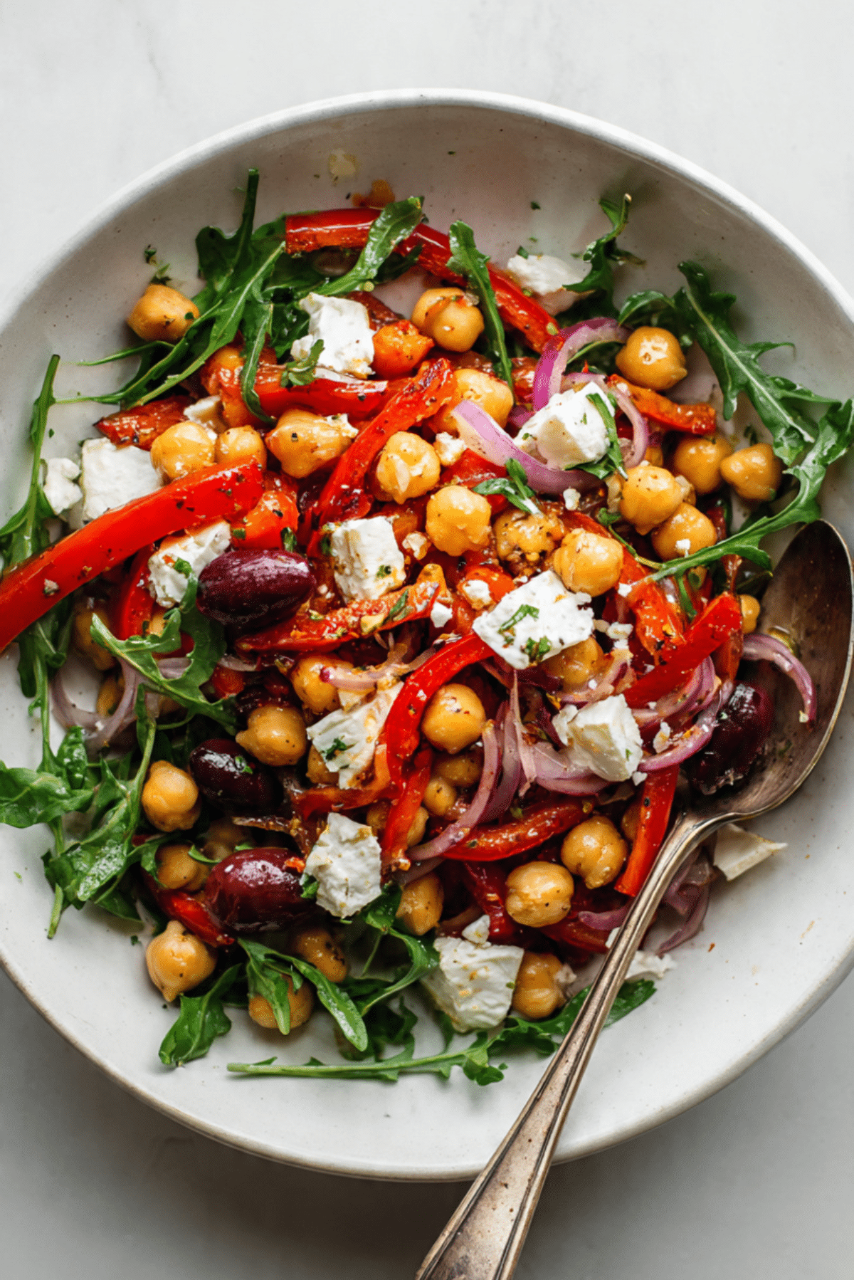 Fire-Roasted Pepper and Chickpea Salad