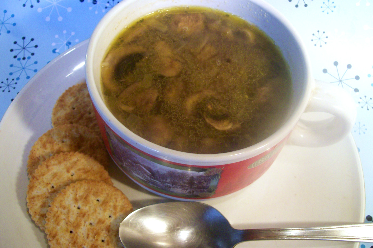 Woodland Mushroom and Barley Soup with Thyme