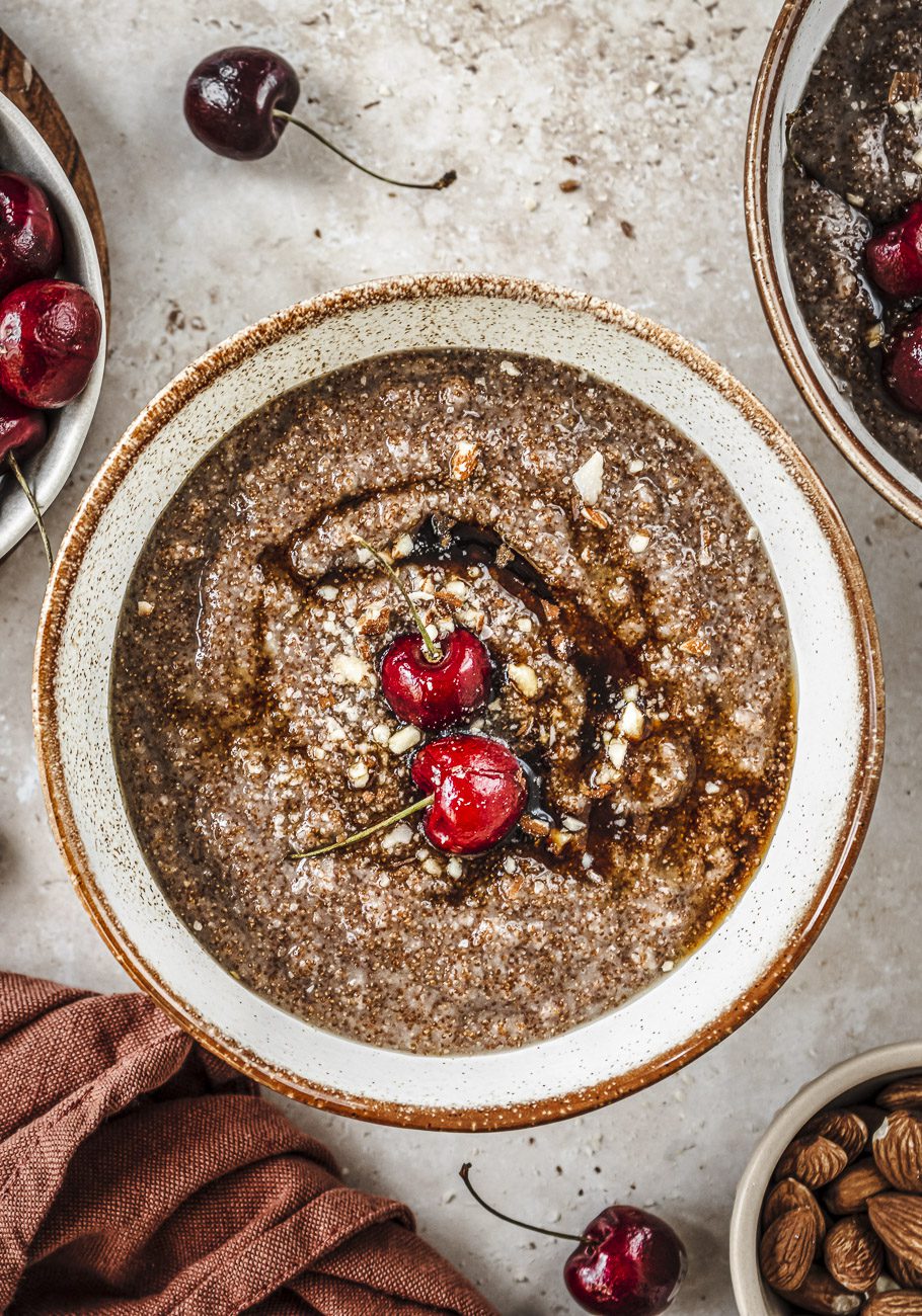 Steamed Teff Porridge with Cardamom and Honey