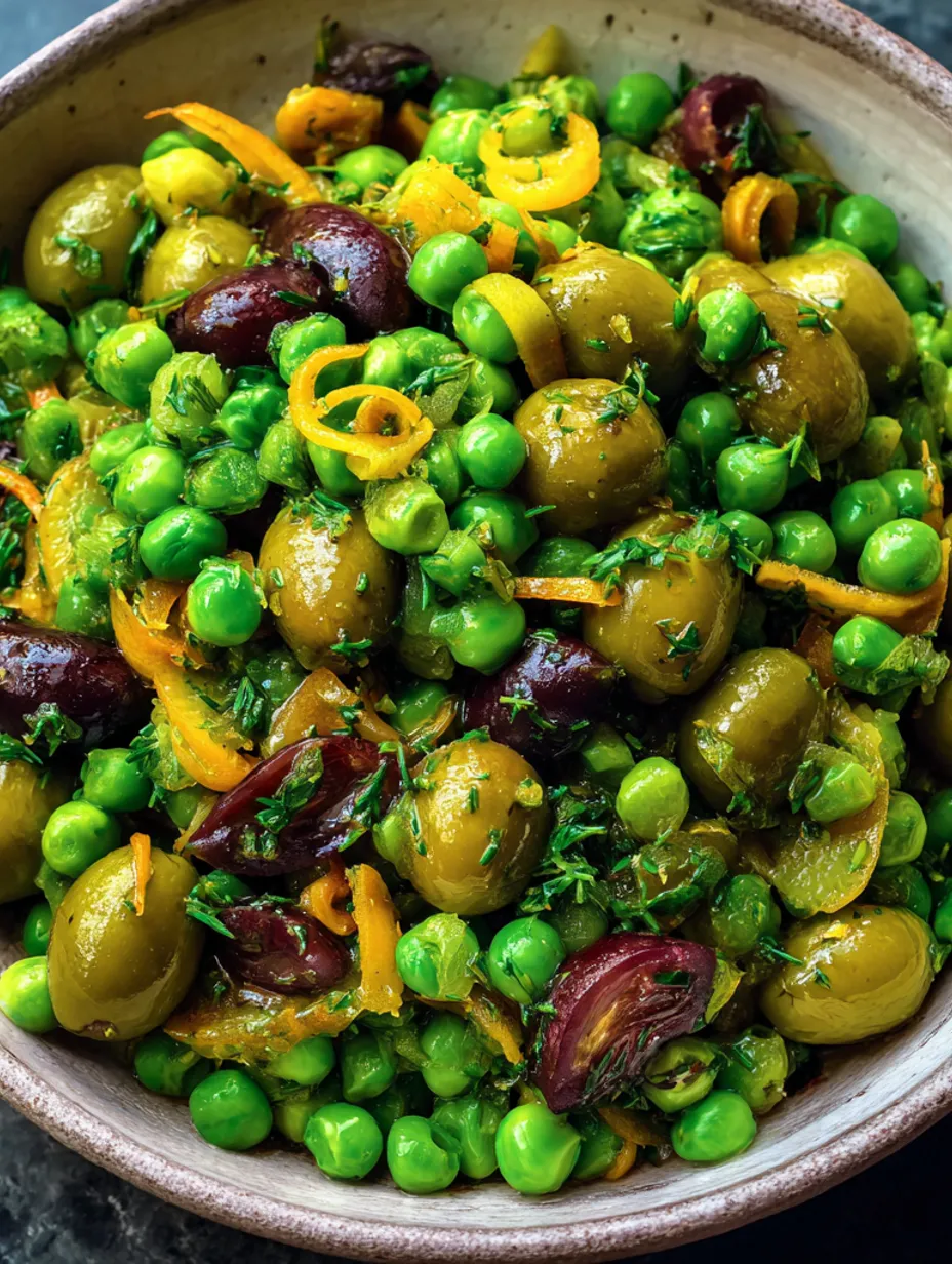 Spring Pea and Preserved Lemon Salad with Olives
