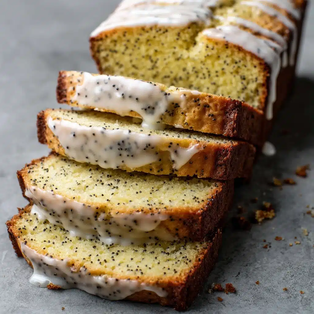 Zesty Lemon Poppy Seed Cake with Coconut Glaze