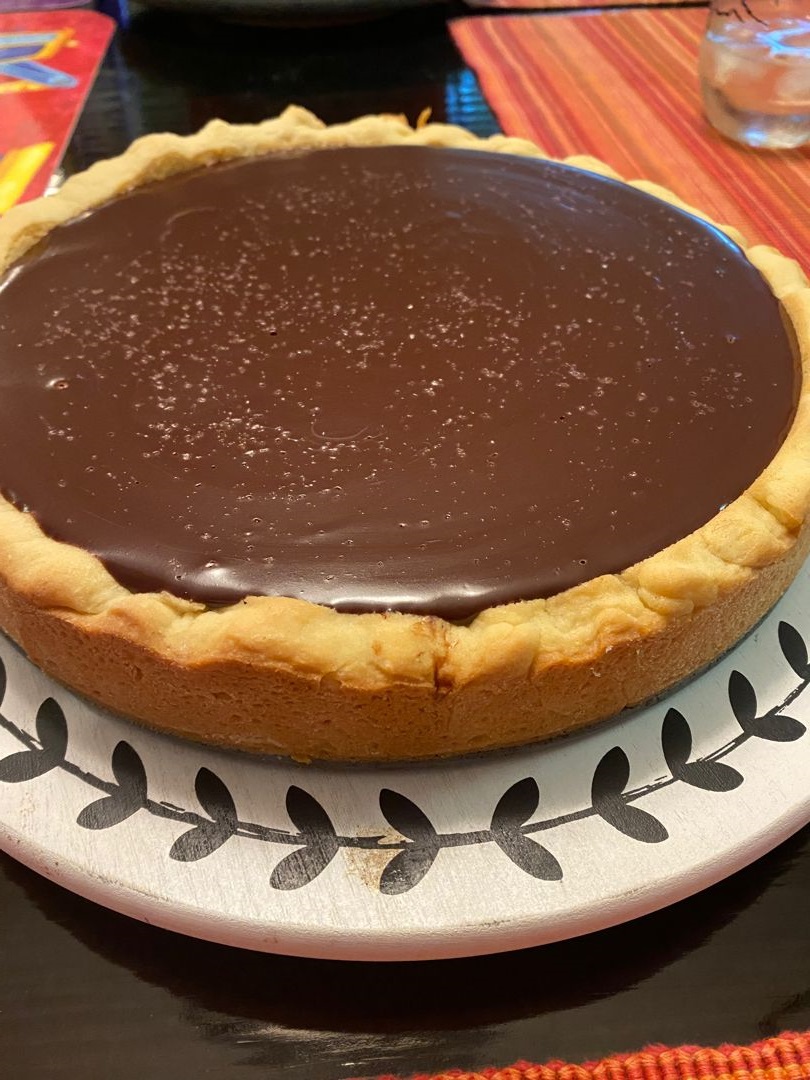 Chocolate Caramel Tart with Sea Salt Sprinkle