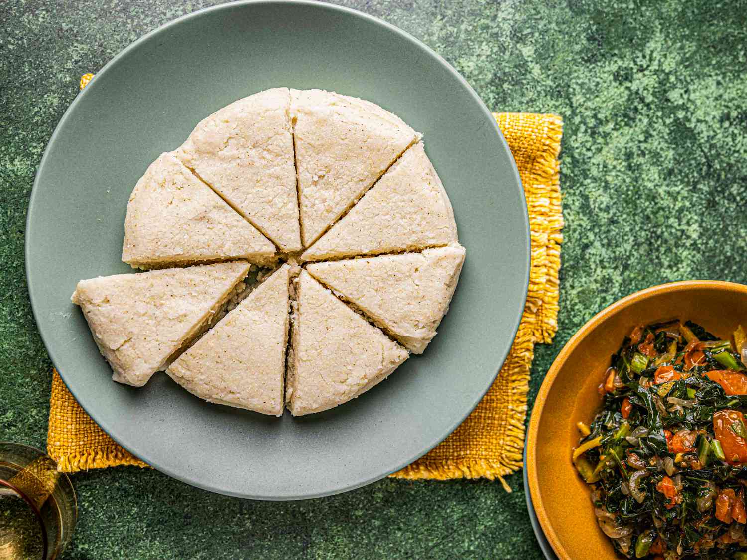 Ugali Cornmeal Porridge with Sukuma Wiki Greens