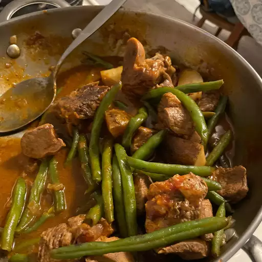 Slow-Simmered Lamb and Green Bean Stew with Ghee