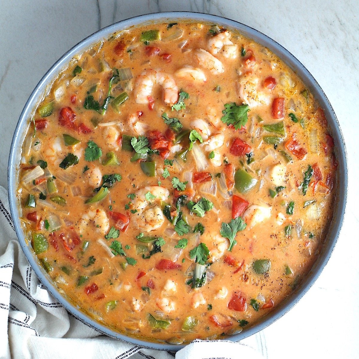 Creamy Caribbean Coconut Shrimp Stew with Sweet Peppers