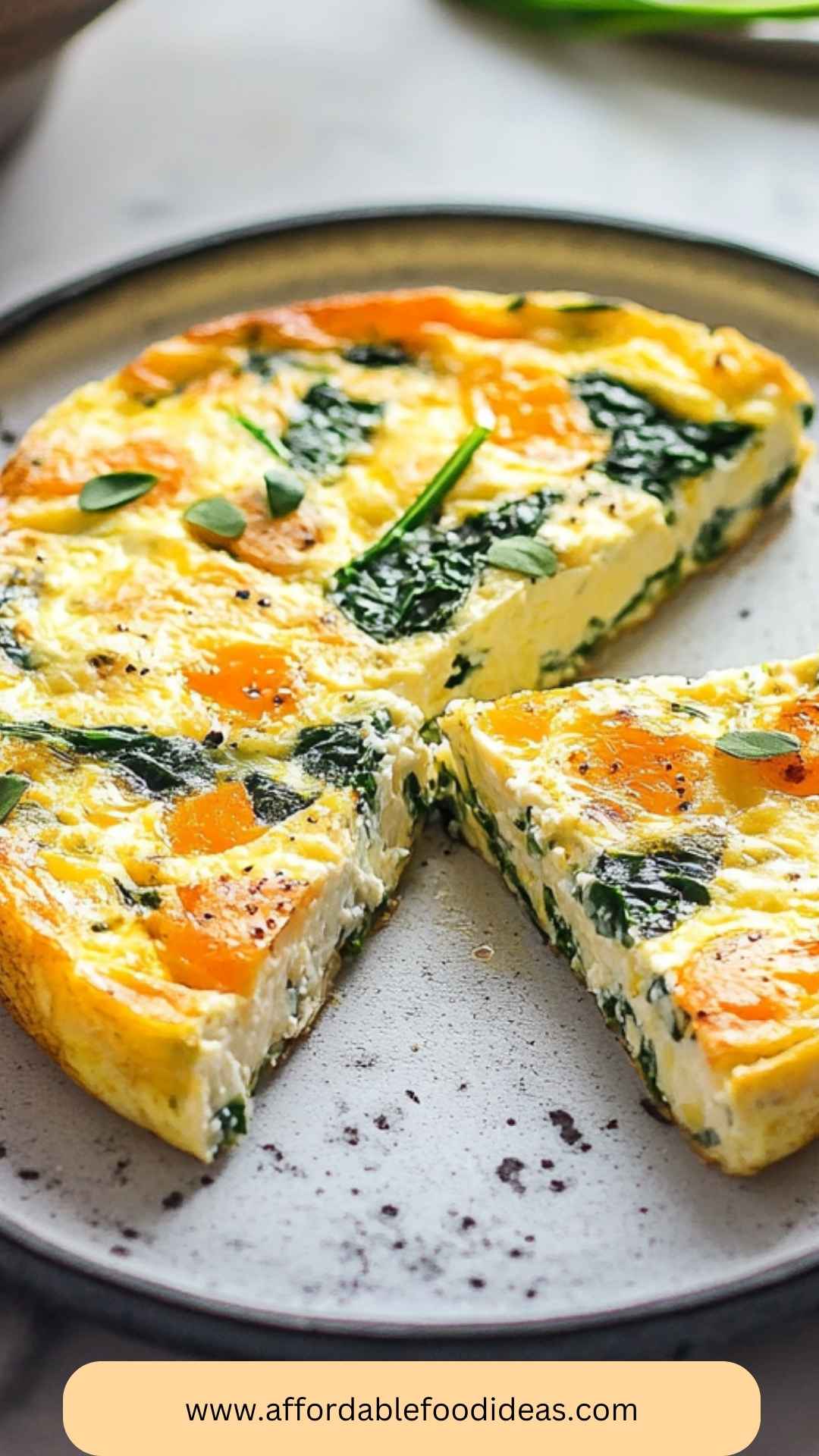 Grilled Brown Egg and Spinach Frittata