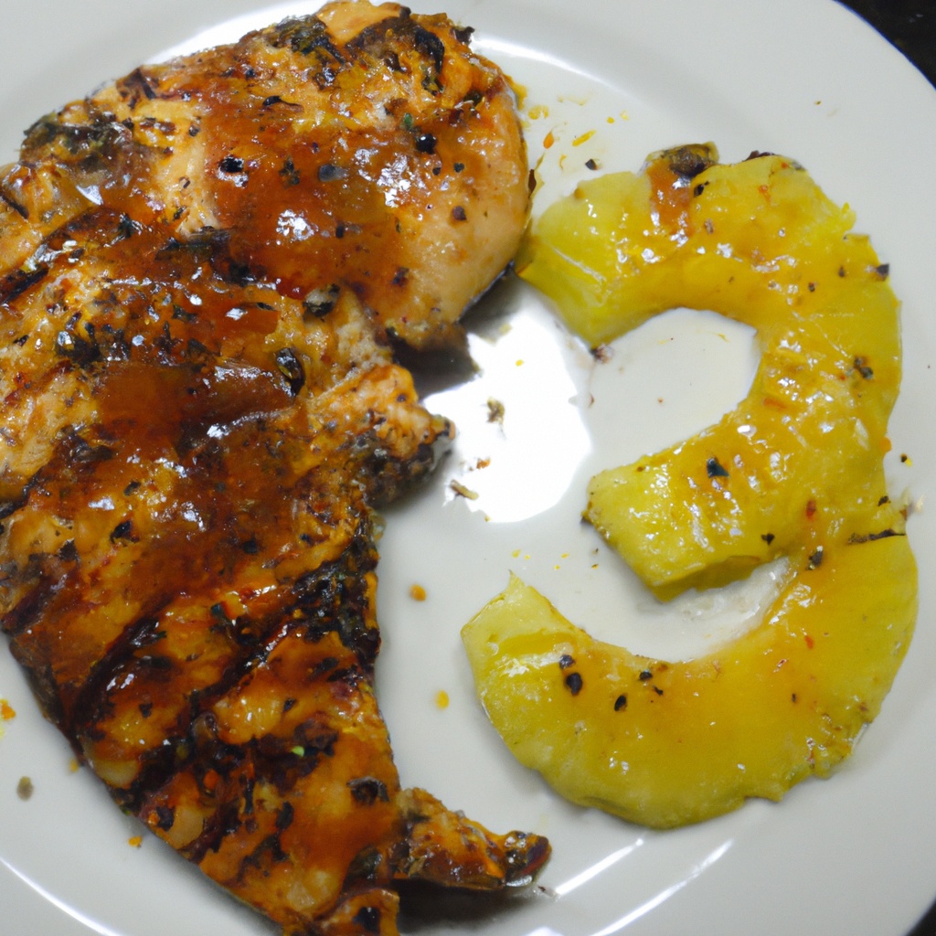 Baked Caribbean Jerk Chicken Thighs with Pineapple Salsa