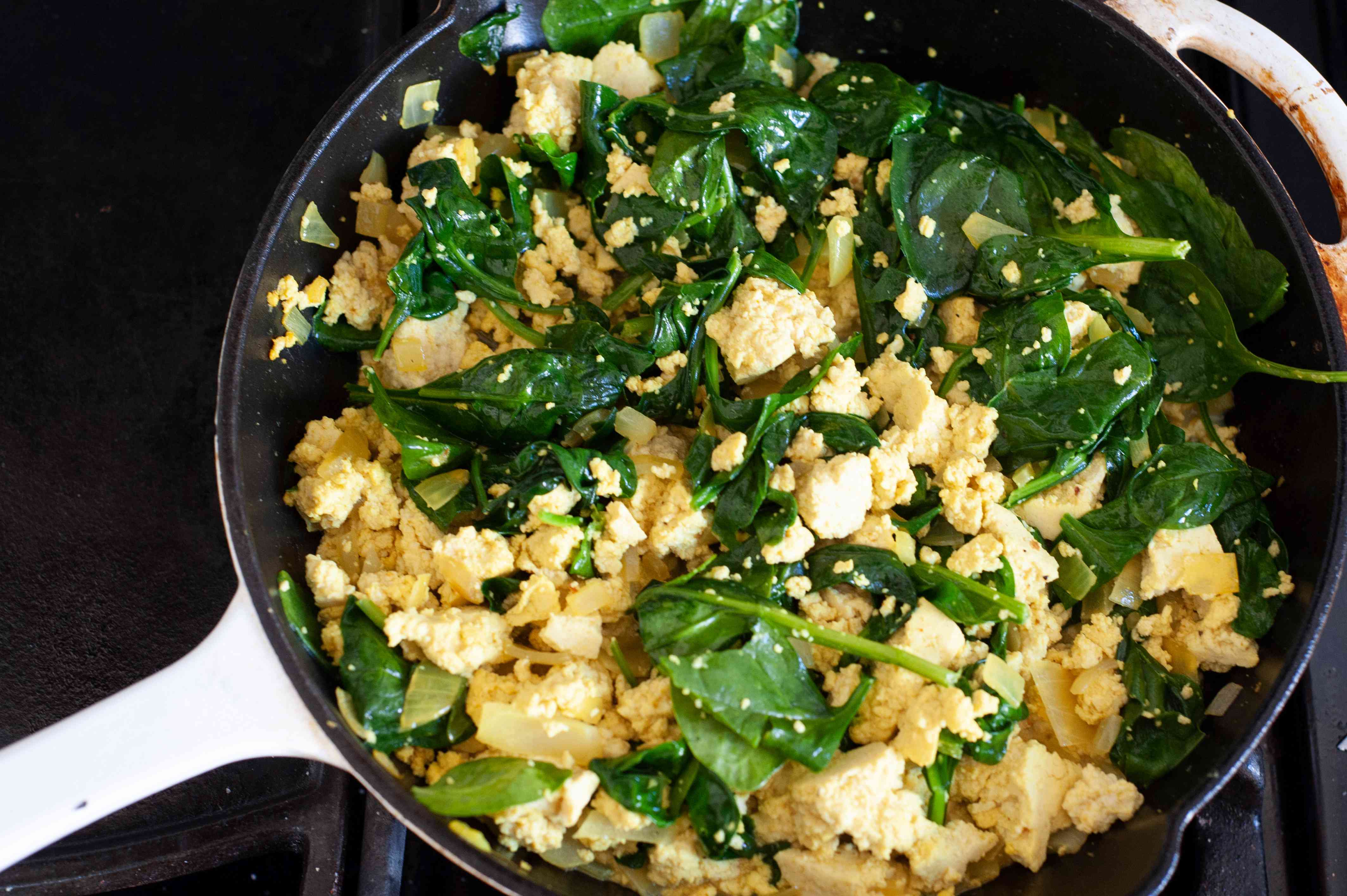 Tofu Scramble with Spinach and Avocado