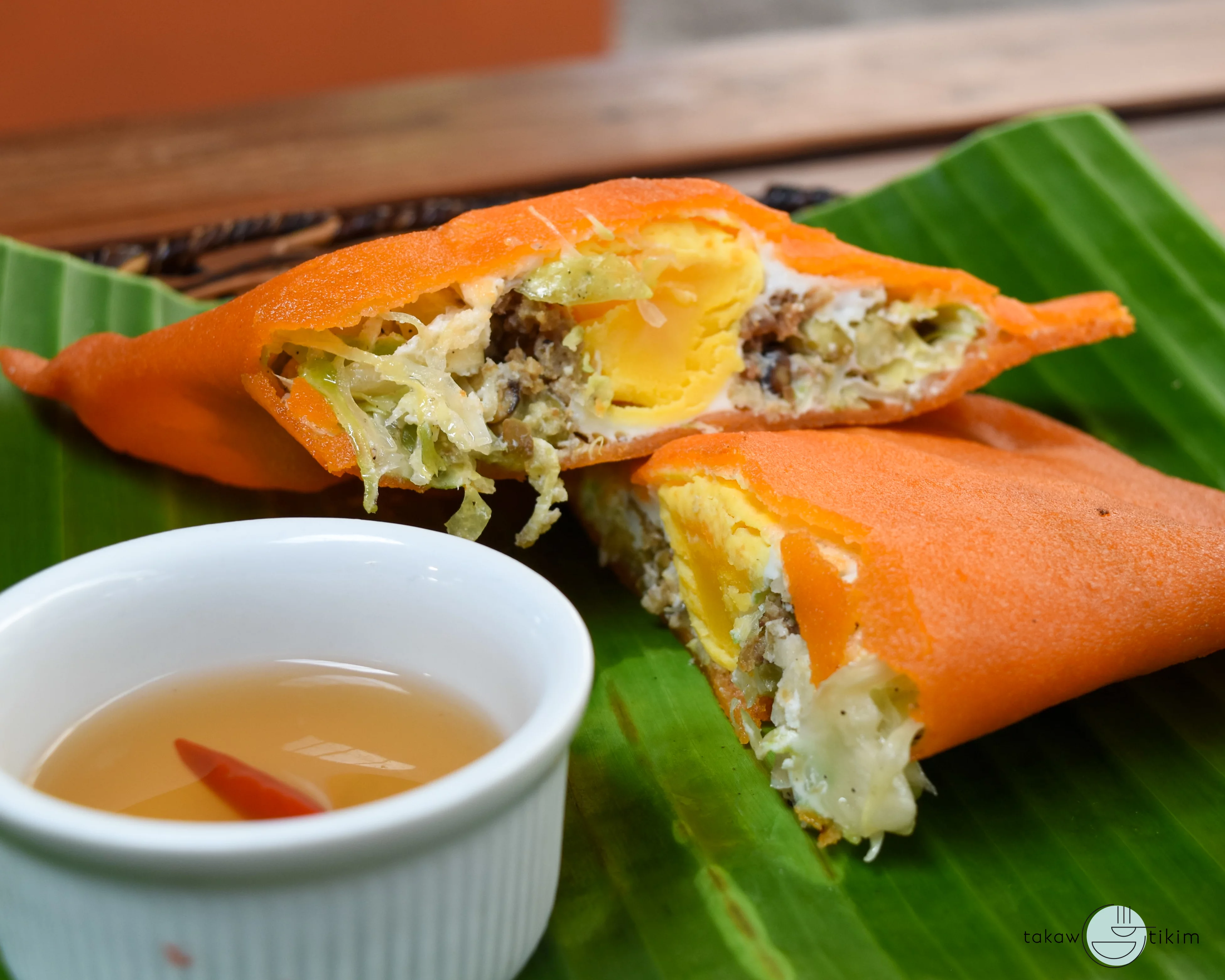 Ilocos-Inspired Orange Atsuete Empanada