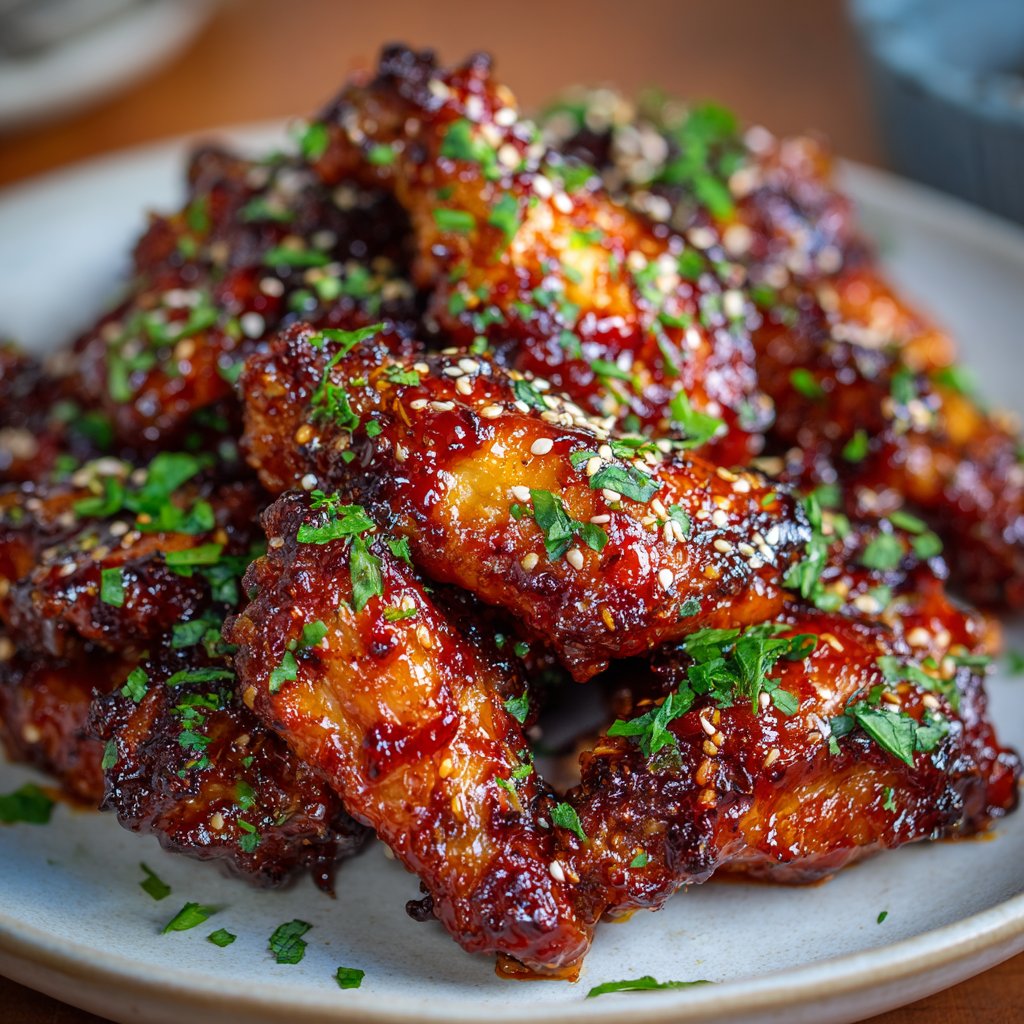 Stir-Fried Korean Spicy Chicken Wings with Gochujang Glaze