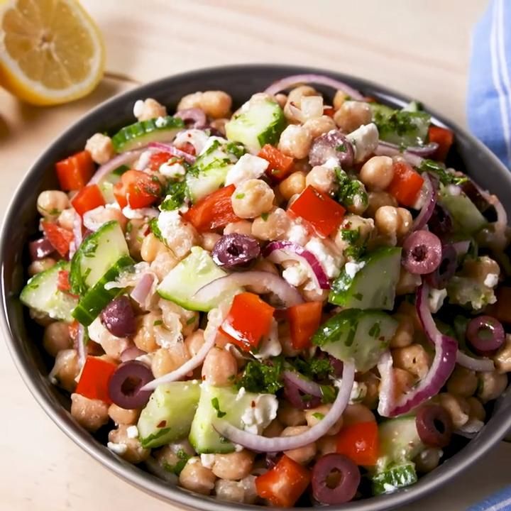 Satisfying Puzzle-Inspired Mediterranean Chickpea Salad