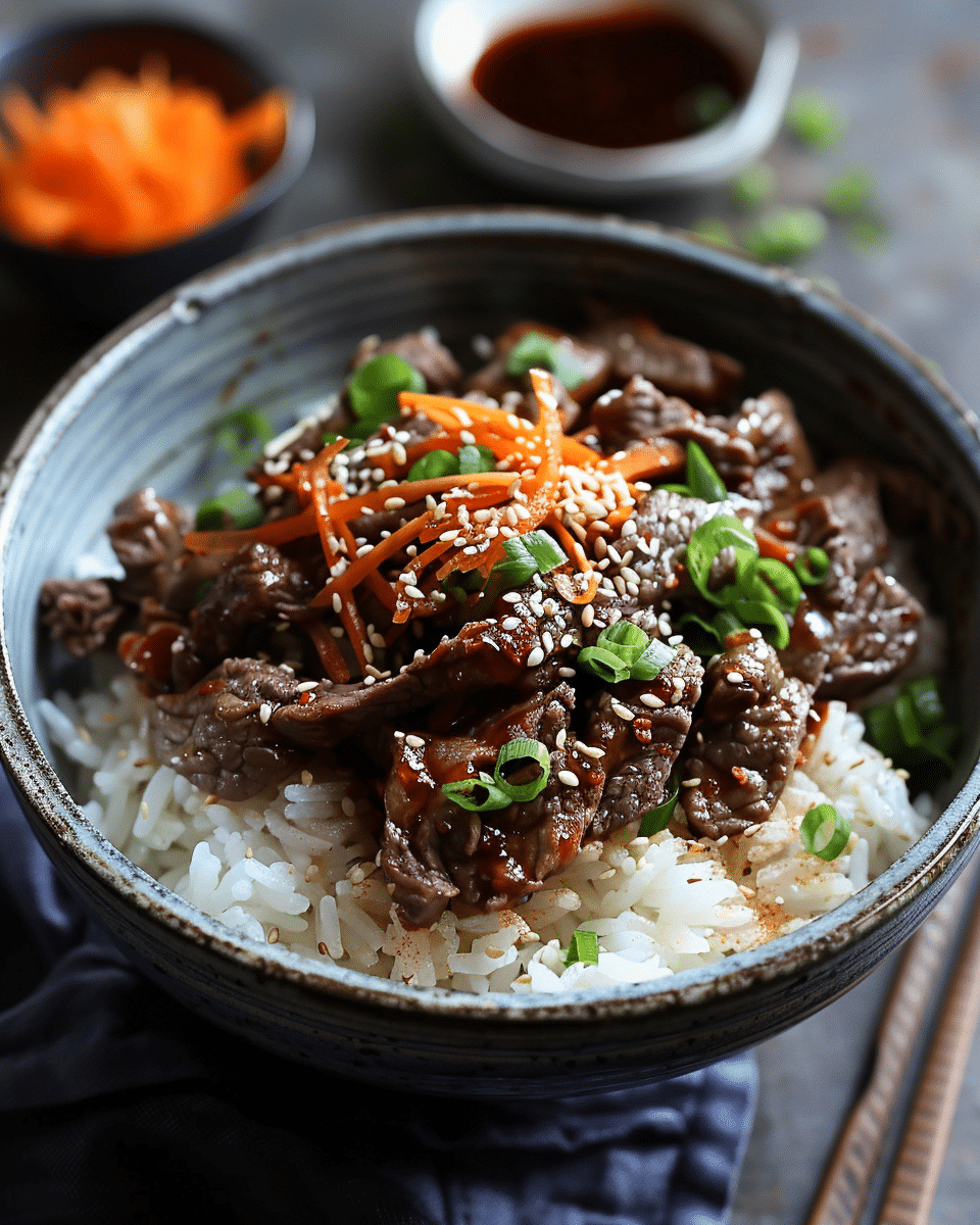 Pan-Seared Korean Beef Bulgogi with Sesame and Scallions