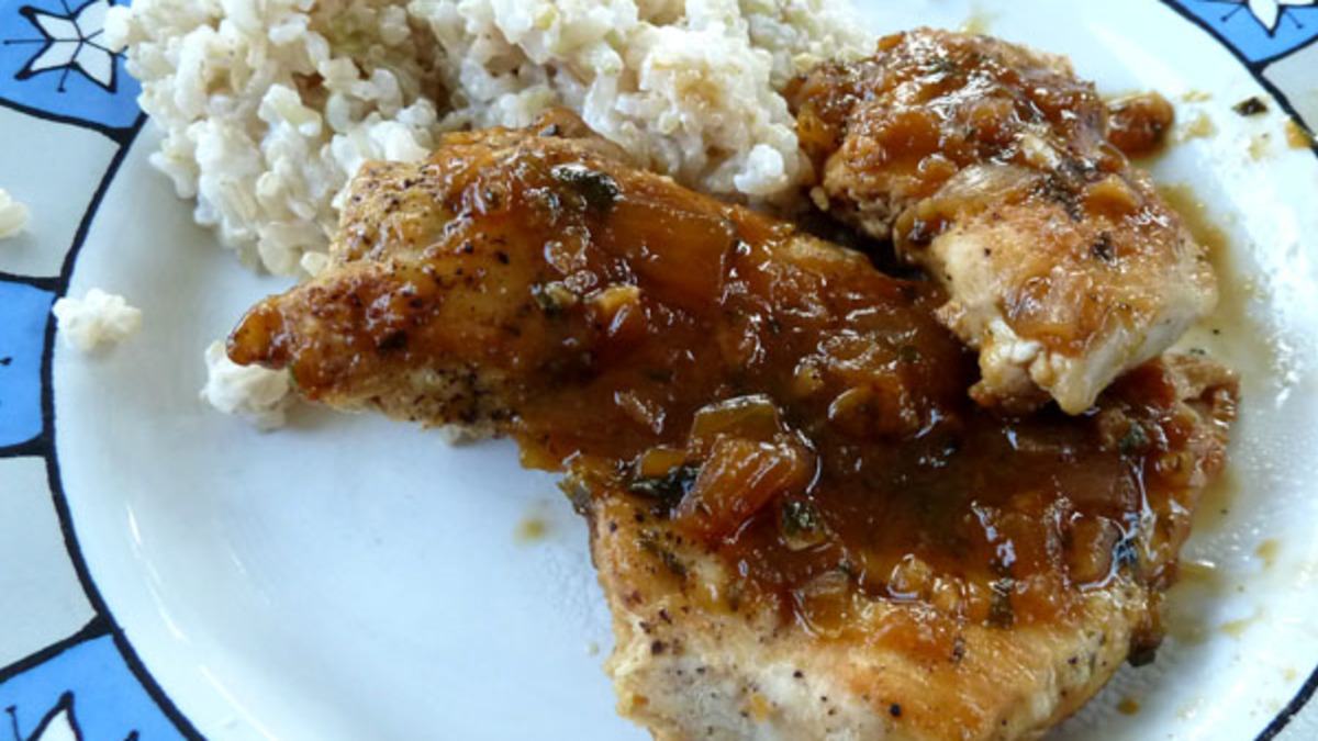 Pan-Seared Chicken with Citrus and Thyme Butter Sauce