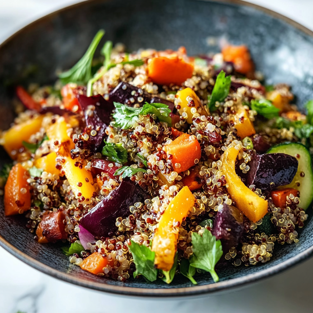 Authentic Quinoa Salad with Roasted Vegetables