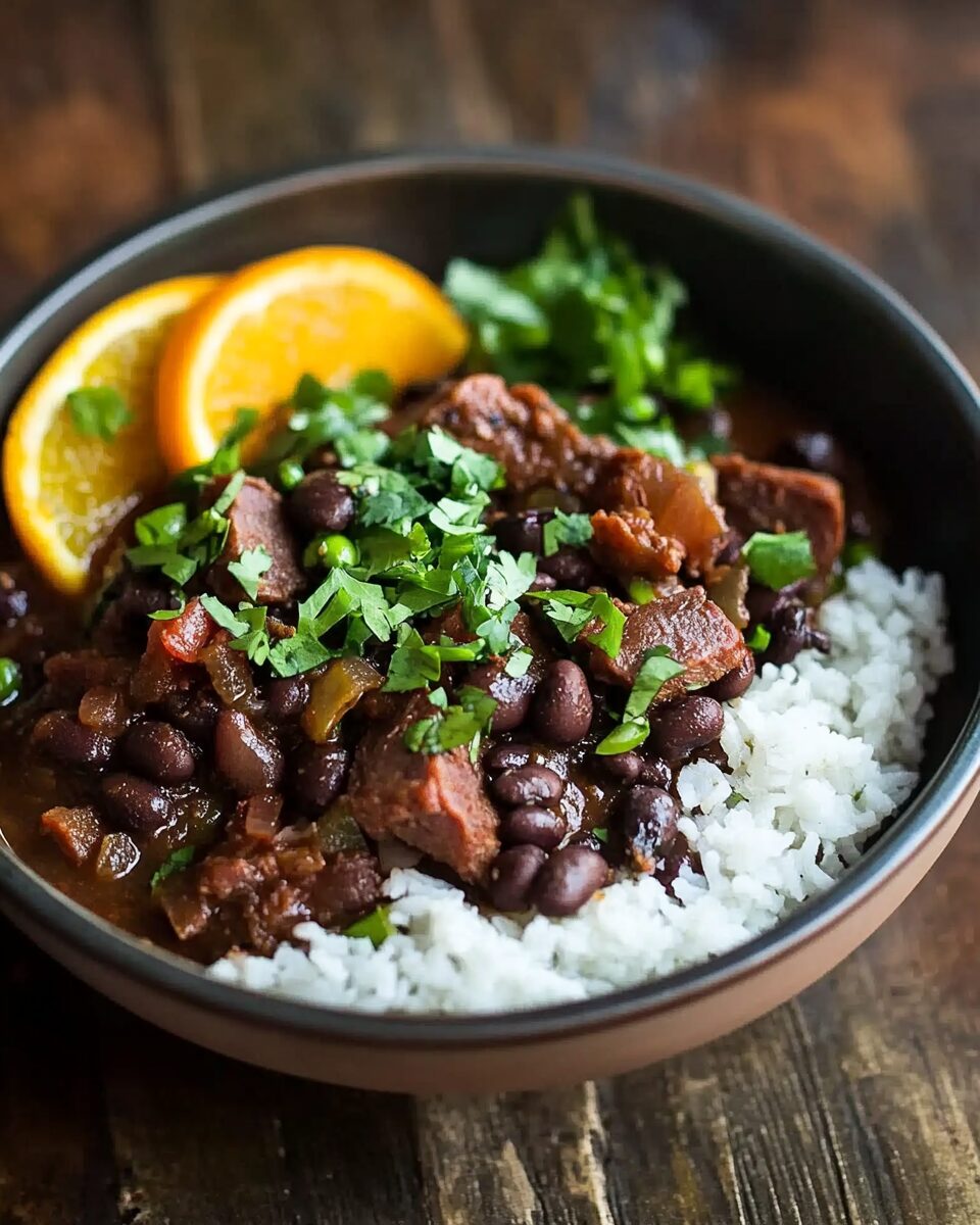 Feijoada-Inspired Black Bean and Pork Stew