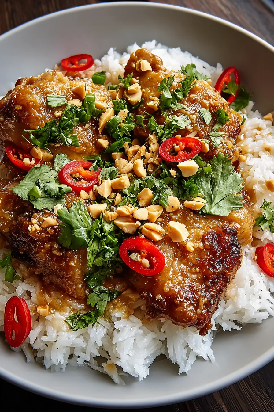 Pan-Seared Thai Peanut Chicken with Coconut Sauce