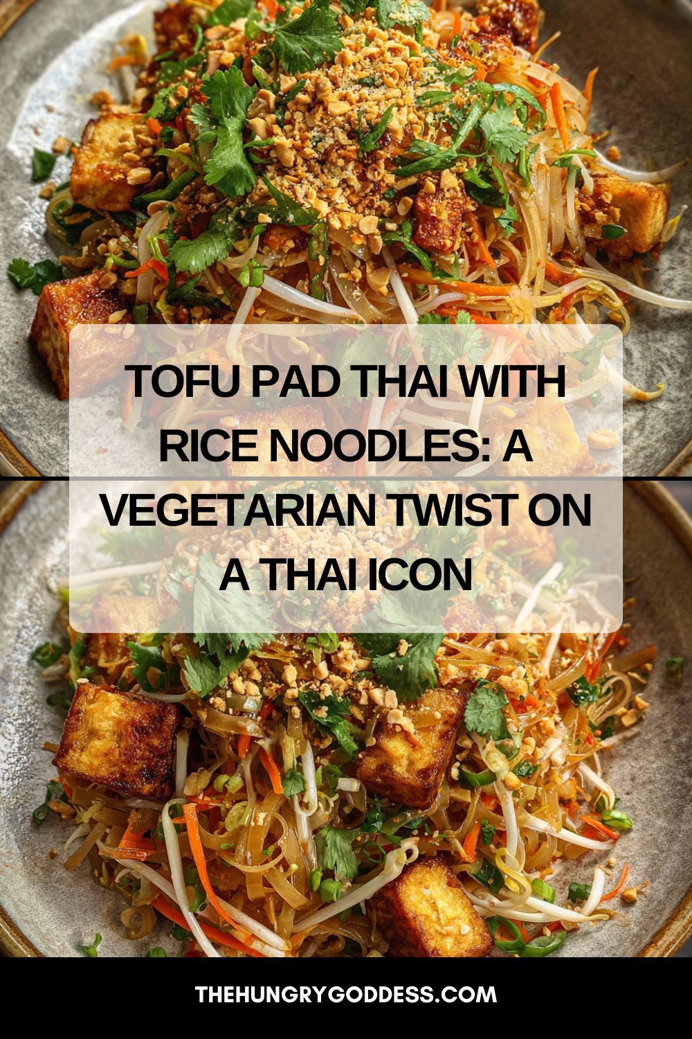 Pad Thai Stir-Fried Rice Noodles with Tofu and Peanuts