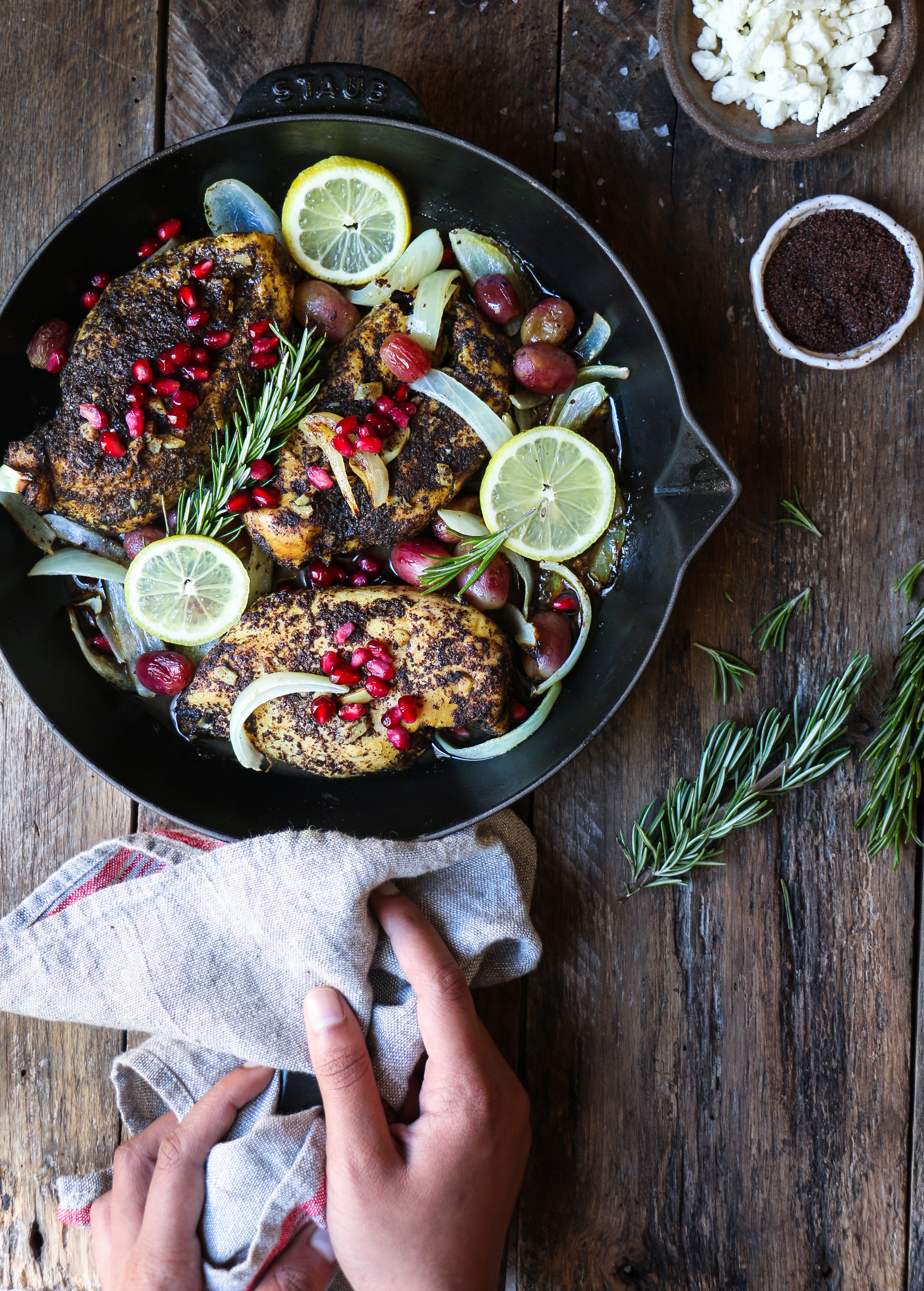 Sautéed Chicken with Sumac and Lemon in Olive Oil