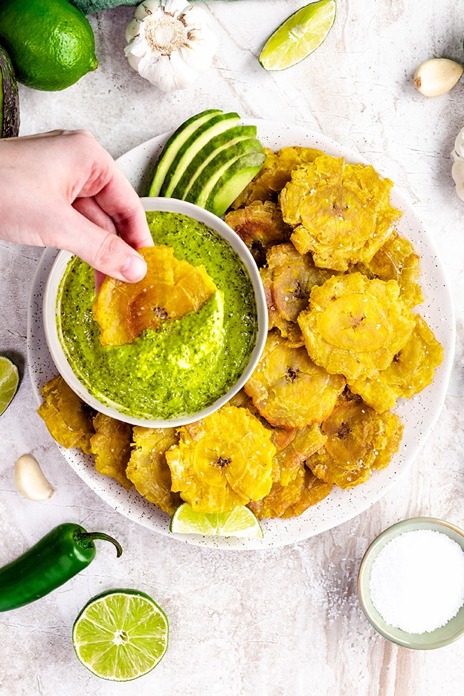 Puerto Rican Spiced Plantains with Mojo