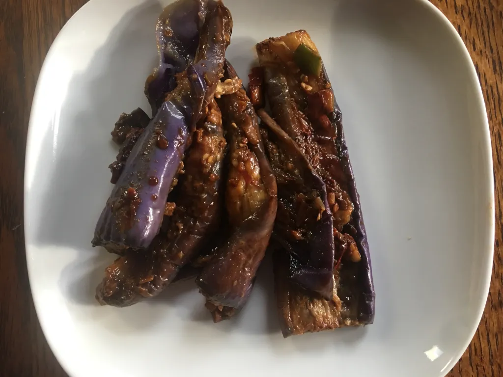 Stir-Fried Sichuan Eggplant with Garlic and Chili