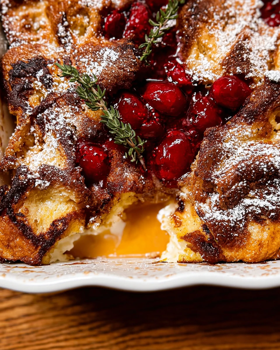 Baked Eggnog French Toast Bake with Nutmeg