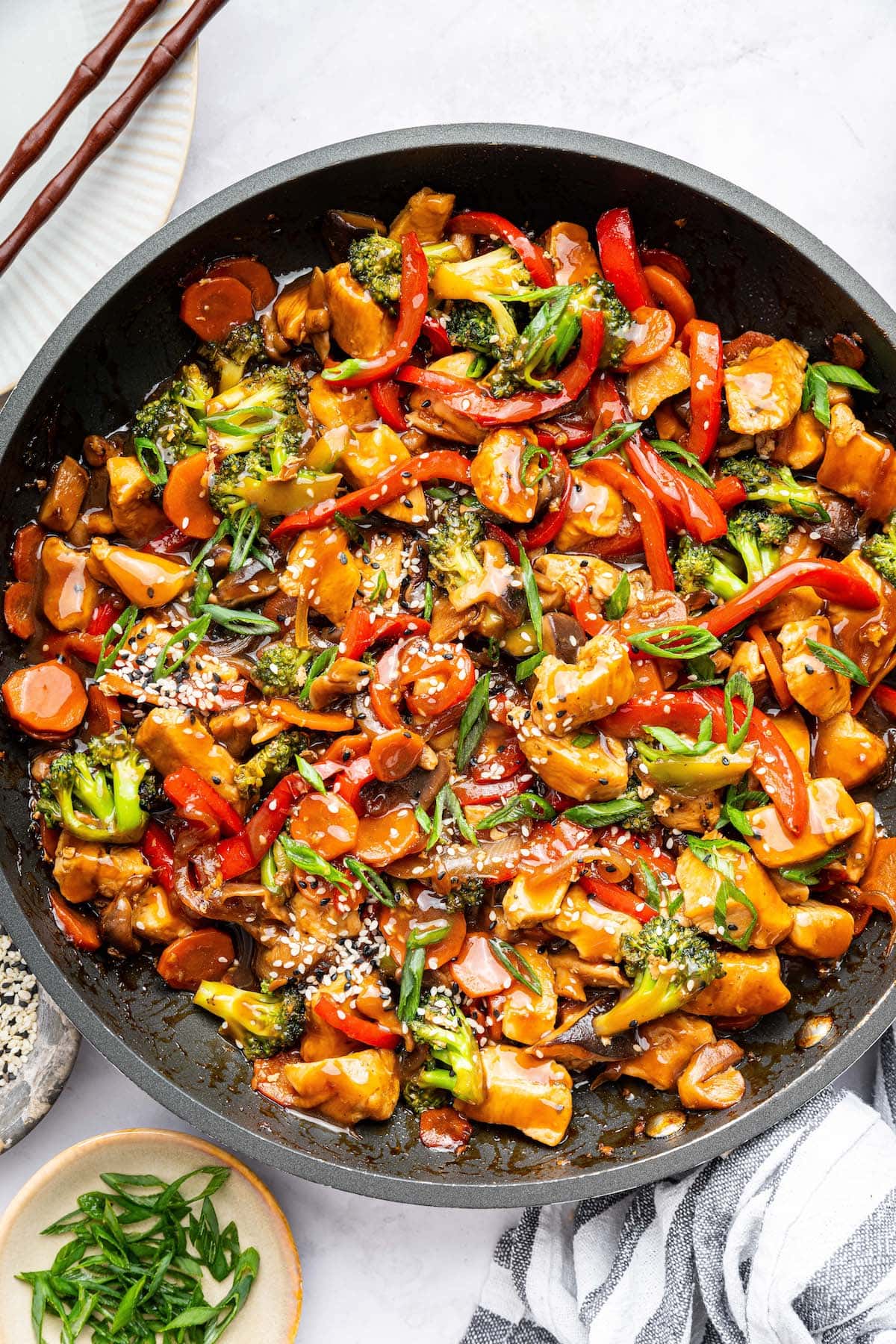Repurposed Chicken and Veggie Stir-Fry