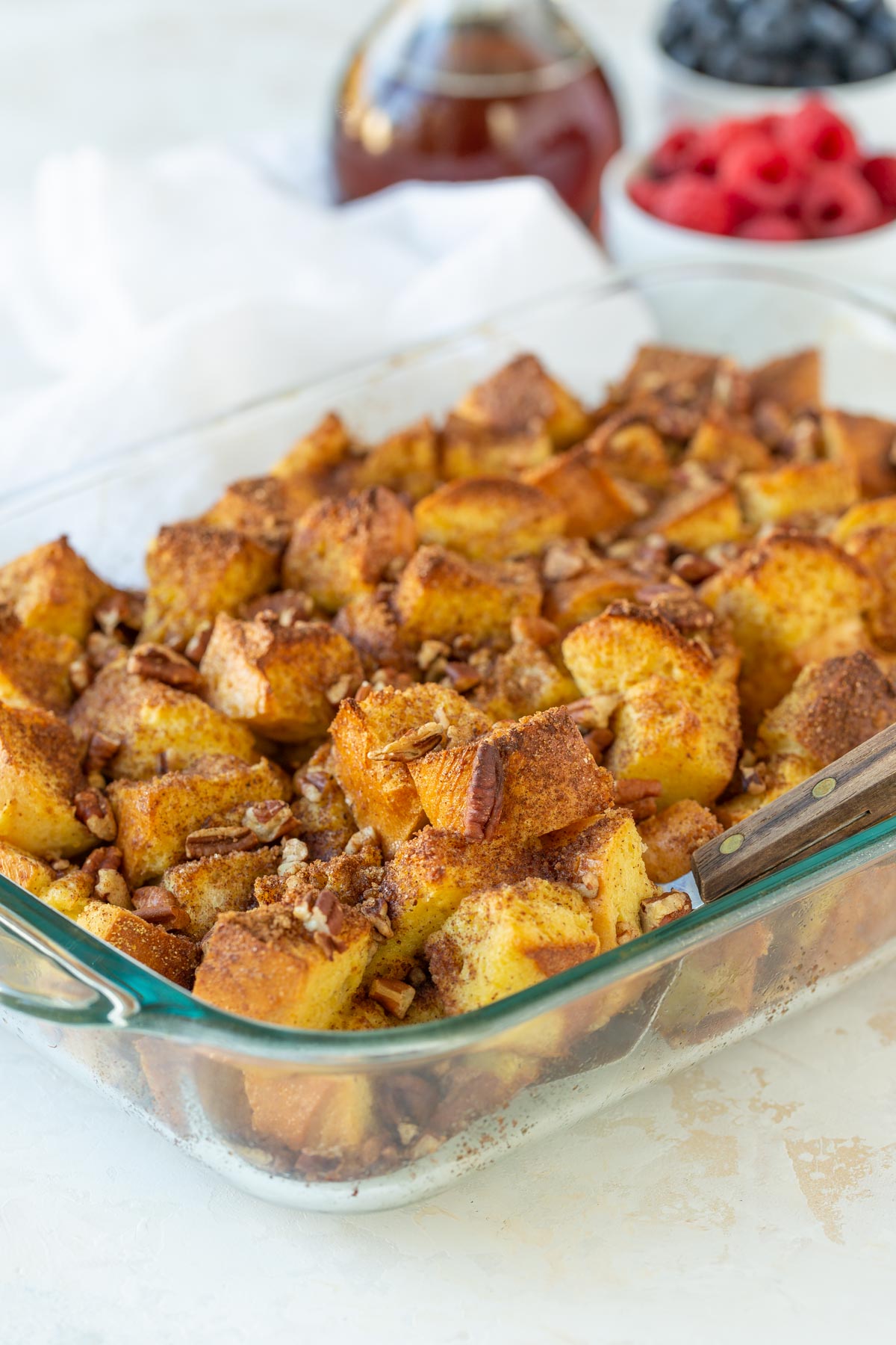 Overnight Eggnog French Toast Casserole