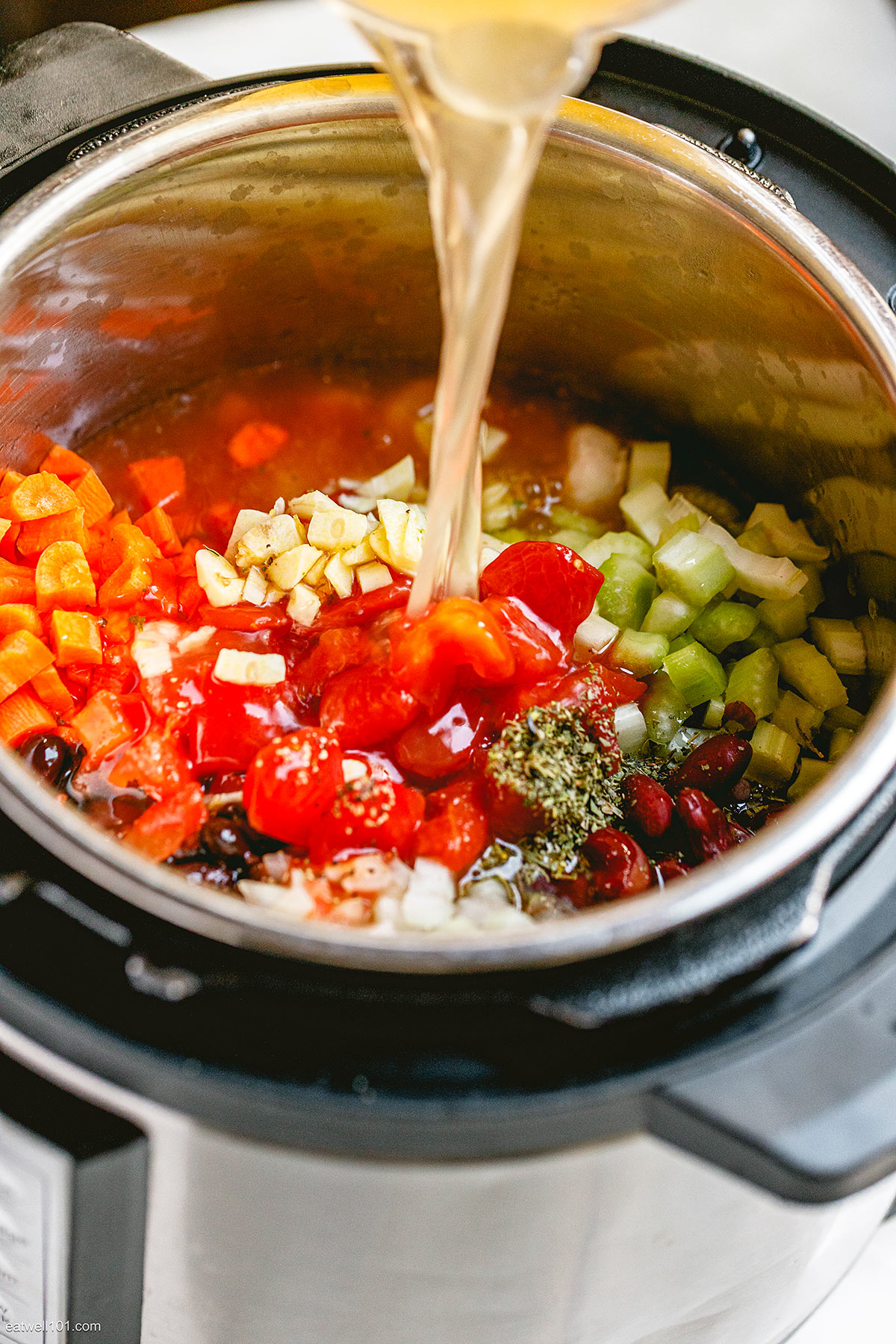 Instant Pot Green Chili Chicken Soup with Avocado