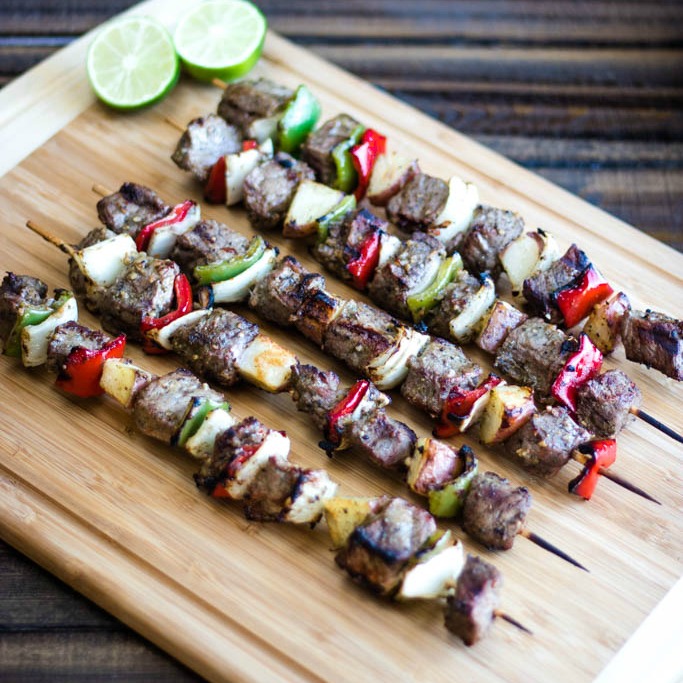 Grilled Brazilian Spice-Rubbed Steak Skewers
