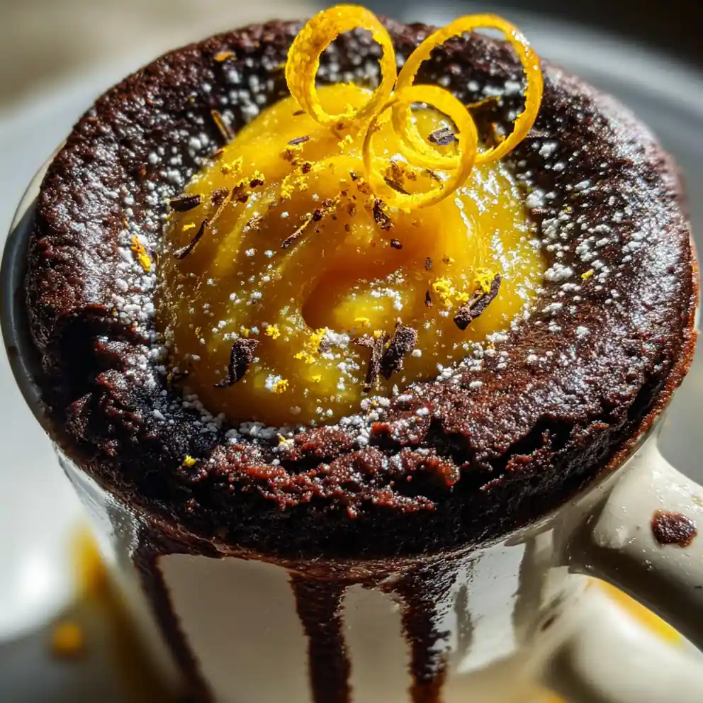 Spiced Bourbon Chocolate Mug Cake