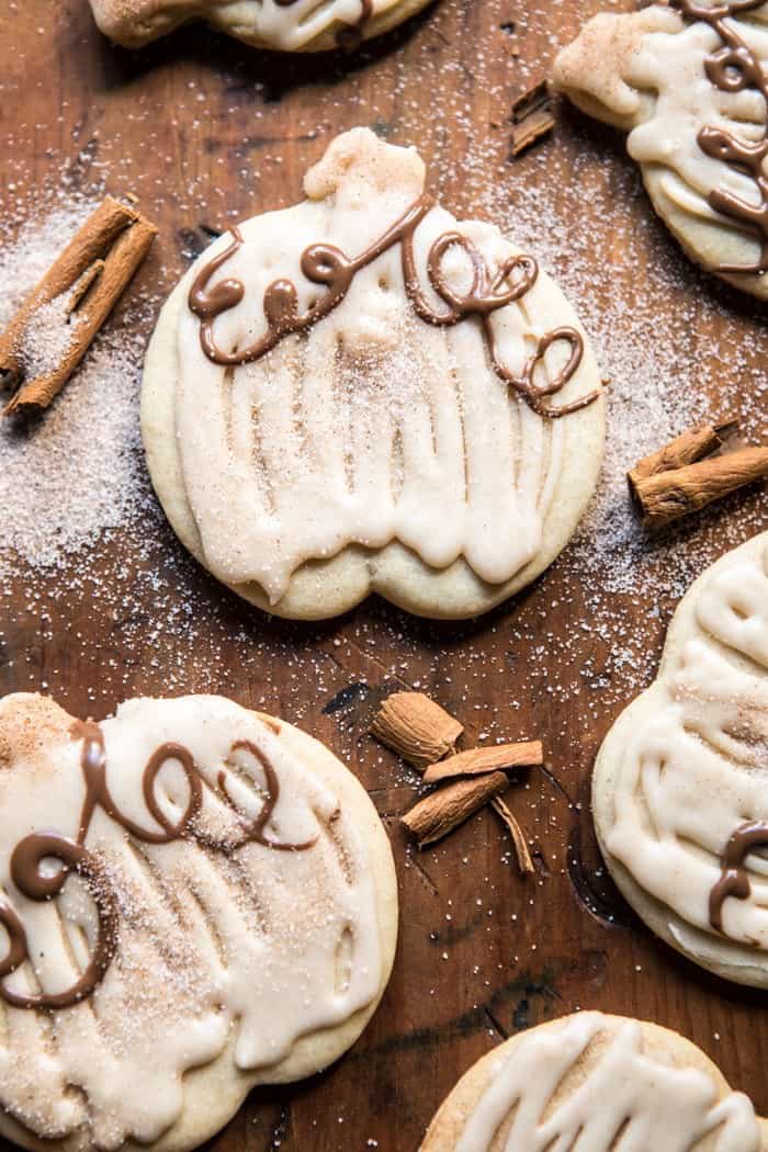Buttery Holiday Sugar Cookies with Spiced Cinnamon Icing