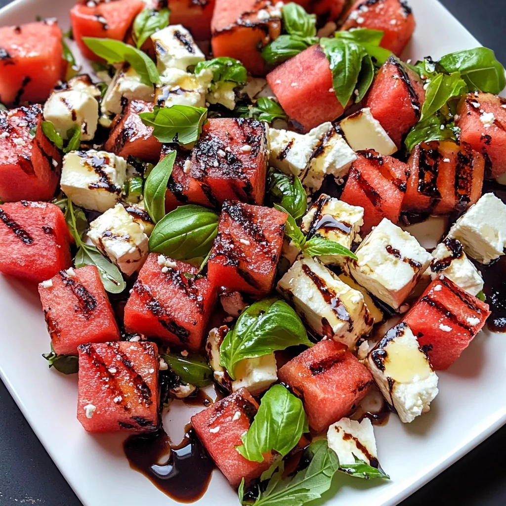 Grilled Watermelon and Feta Summer Salad