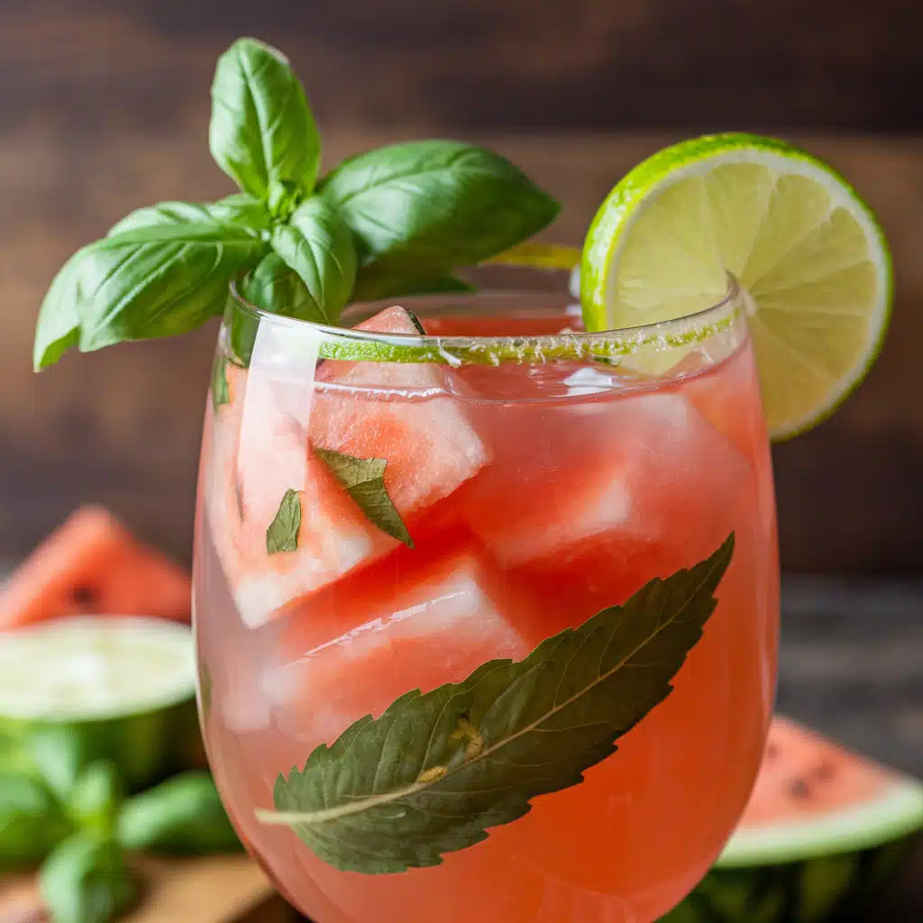 Watermelon Basil Mojito Mocktail