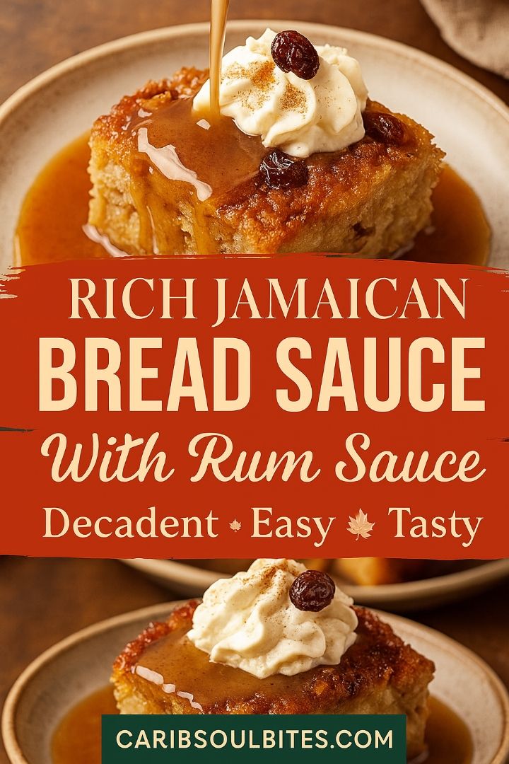 Rum-Soaked Caribbean Bread Pudding with Spiced Vanilla Sauce
