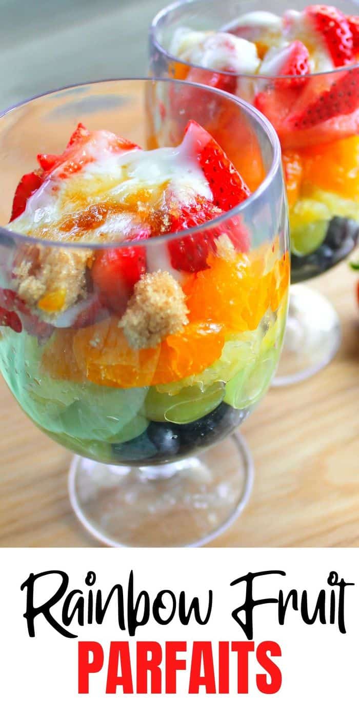 Bounce House Layered Rainbow Parfait